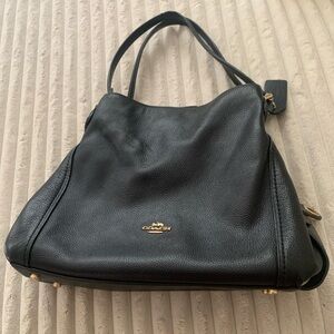 Coach Black Leather Patch Bag